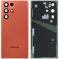 COPRIBATTERIA BACK COVER ORIGINAL PER SAMSUNG GALAXY S908 S22 ULTRA CON VETRO FOTOCAMERA ROSSO