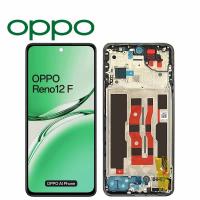 TOUCH SCREEN DISPLAY PER OPPO RENO 12 F 4G CPH2687 CON FRAME NERO SERVICE PACK