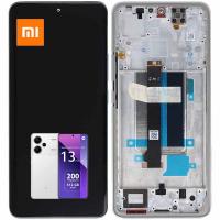 TOUCH SCREEN DISPLAY PER XIAOMI REDMI NOTE 13 PRO PLUS /PRO+ CON FRAME BIANCO SERVICE PACK