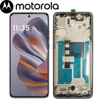 TOUCH SCREEN DISPLAY PER MOTOROLA EDGE 50 NEO 5G CON FRAME GRIGIO GRISAILLE SERVICE PACK