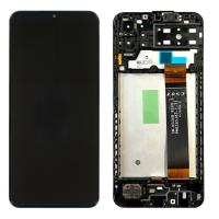 [b1932] TOUCH SCREEN DISPLAY PER SAMSUNG GALAXY A13 A137 CON FRAME NERO SERVICE PACK