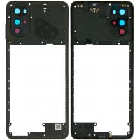 [h332] FRAME B + SIDE KEY+ VETRO FOTOCAMERA CAMERA GLASS PER MOTOROLA MOTO G22 XT2231 NERO