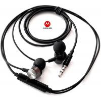 [h377] CUFFIE Motorola Handsfree With Microphone 3.5 mm Jack Black Original Bulk