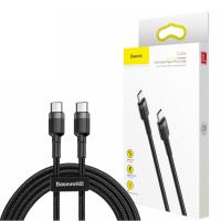 [y3390] CAVO USB-C to USB-C Cable Baseus Cafule 60W 3A 2M Black CATKLF-HG1 In Blister
