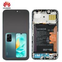 [f7149] TOUCH SCREEN DISPLAY PER HUAWEI HONOR 200 LITE 5G LLY-NX1 CON FRAME VERDE /CYAN LAKE SERVICE PACK