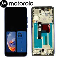 [h379] TOUCH SCREEN DISPLAY PER MOTOROLA EDGE 50 NEO 5G CON FRAME BLU SERVICE PACK