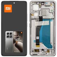 [t3636] TOUCH SCREEN DISPLAY PER XIAMI MI 14T PRO 5G CON FRAME GREY SERVICE PACK