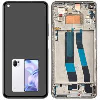 TOUCH SCREEN DISPLAY PER XIAOMI MI 11 LITE 5G NE CON FRAME SILVER