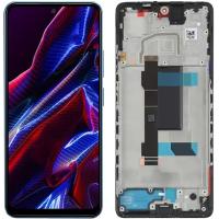 TOUCH SCREEN DISPLAY ORIGINALE PER XIAOMI POCO X5 PRO 5G CON FRAME / REDMI NOTE 12 PRO 5G NERO (SERVICE PACK)