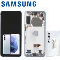 TOUCH SCREEN DISPLAY PER SAMSUNG GALAXY S20 FE 5G G781 CON FRAME BIANCO SERVICE PACK