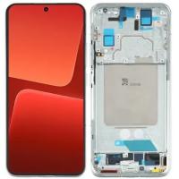 TOUCH SCREEN DISPLAY PER XIAOMI MI 13 5G CON FRAME BIANCO