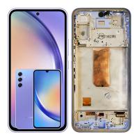 TOUCH SCREEN DISPLAY PER SAMSUNG GALAXY A54 5G A546 CON FRAME VIOLA SERVICE PACK ASSEMBLATO