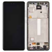 TOUCH SCREEN DISPLAY PER SAMSUNG GALAXY A525 A526 A52 4G A52 5G CON FRAME NERO SERVICE PACK ASSEMBLATO DA SAMSUNG