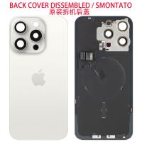 SCOCCA BACK COVER PER APPLE IPHONE 15 PRO + WIRELESS CHARGE RIGENERATO A BIANCO