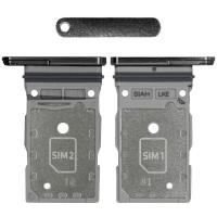 [b4310] CARRELLO SIM TRAY PER SAMSUNG GALAXY S911 S23 S916 S23 PLUS NERO