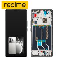 [y3082] TOUCH SCREEN DISPLAY PER REALME GT 6T 5G RMX3853 CON FRAME SILVER SERVICE PACK