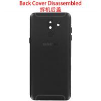 [b10599] BACK COVER PER SAMSUNG GALAXY A6 PLUS A605 + VETRO FOTOCAMERA + SIDE KEY SMONTATO GRADO A NERO
