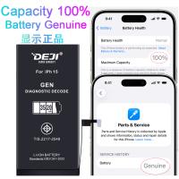 [a3562] BATTERIA DEJI PER APPLE IPHONE 15 HIGH CAPACITY 3520mAh AUTODIAGNOSTICABILE 2ND GEN SHOW GENUINE