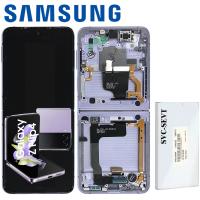 [b10637] TOUCH SCREEN DISPLAY PER SAMSUNG GALAXY Z FLIP 4 F721 CON FRAME VIOLA SERVICE PACK ASSEMBLATO DA SAMSUNG